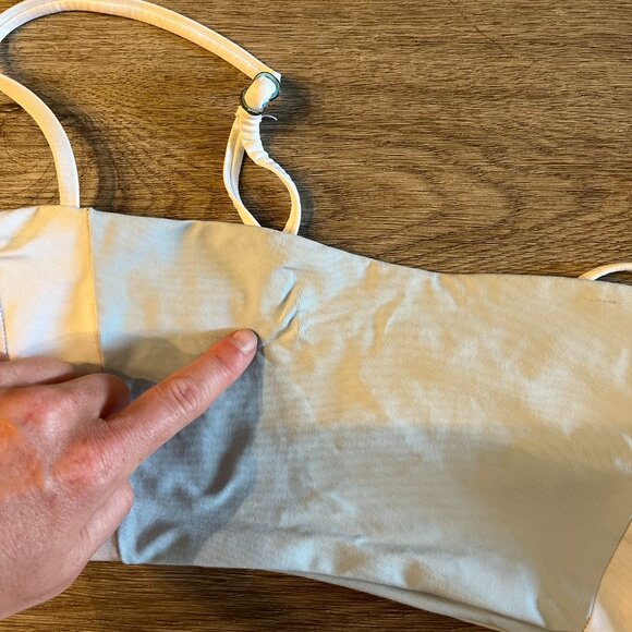 L*SPACE Rebel Heart Bikini Top in River & White & Cantaloupe - Picture 5 of 5